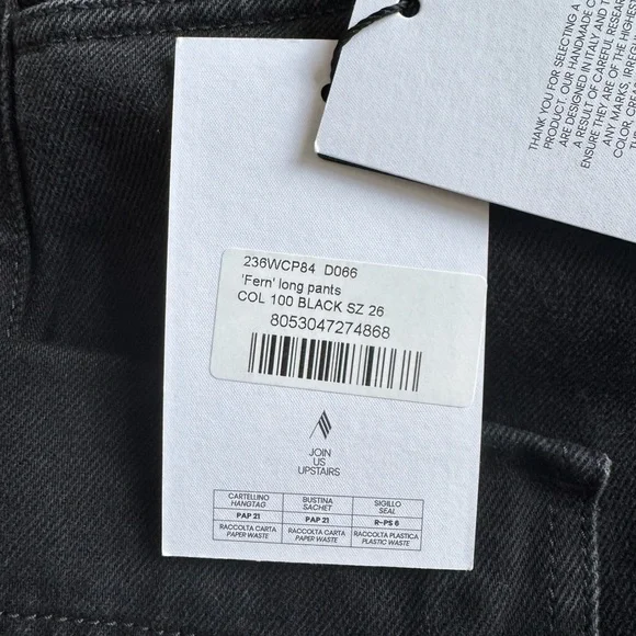 The Attico Fern Long Pants in Black - Picture 4 of 4